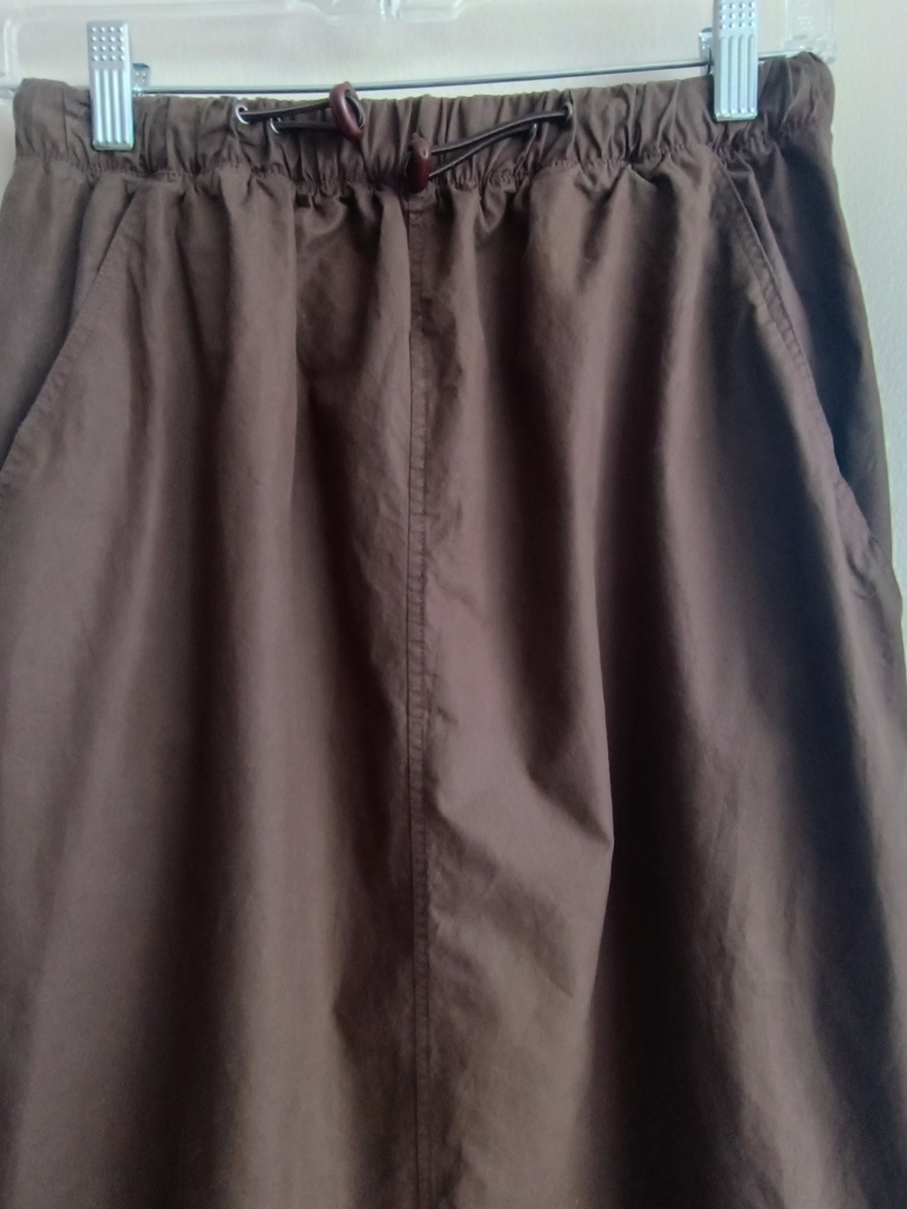 Frankie Los Angeles Upcycled Parachute Maxi Skirt in Earthy Brown Cotton Size S - Picture 6 of 16